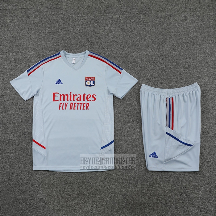 Chandal del Lyon Manga Corta 2022-2023 Gris - Pantalon Corto